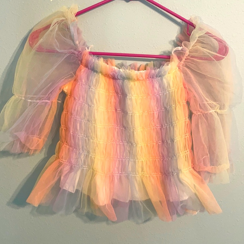 Pastel rainbow top